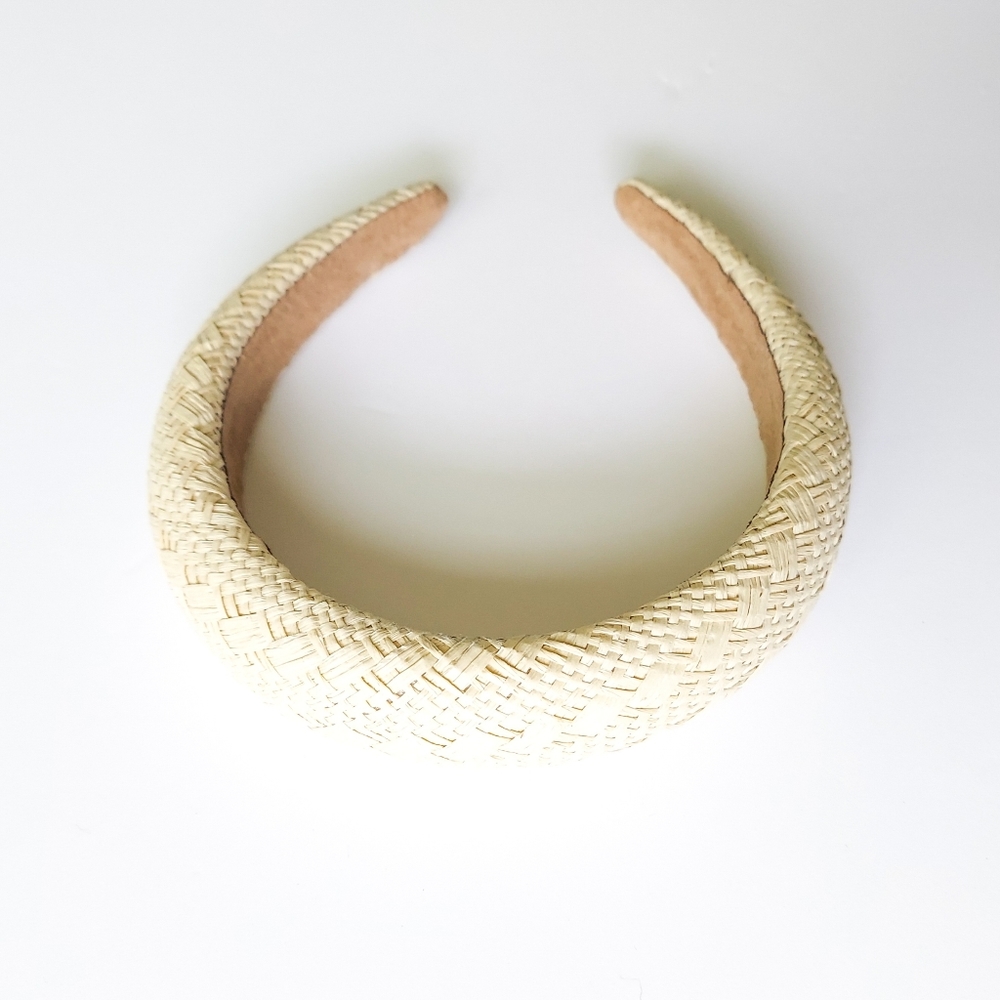 Padded Straw Headband - Light